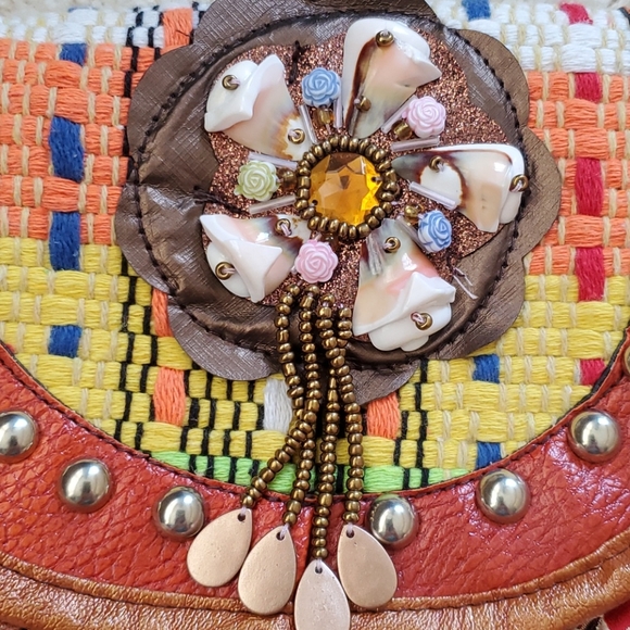 NWOT Mixed Media Boho Purse - Picture 2 of 6